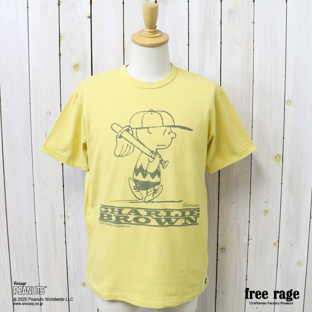 PEANUTS×free rage : Charlie Brown リサイクルコットン半袖Tシャツ
