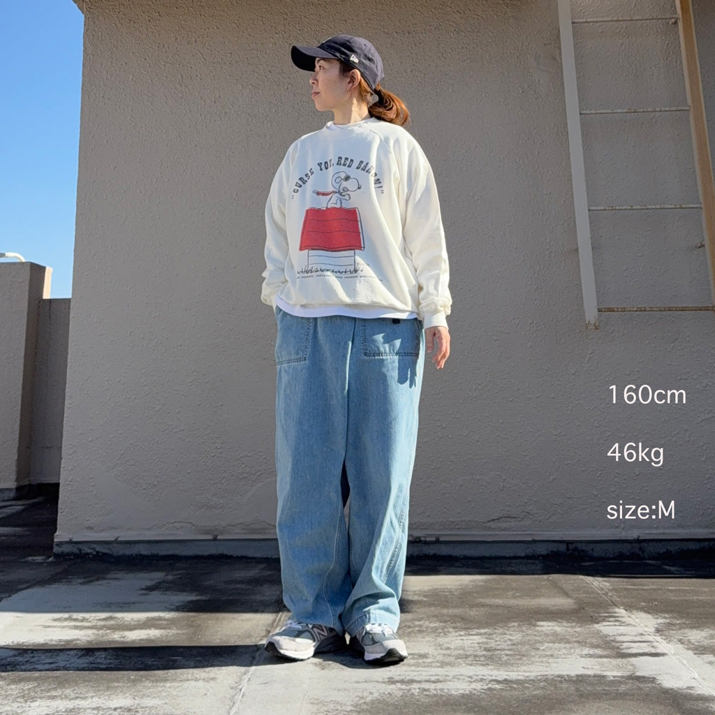 PEANUTS×free rage : FLYING ACE ラグランクルースウェット