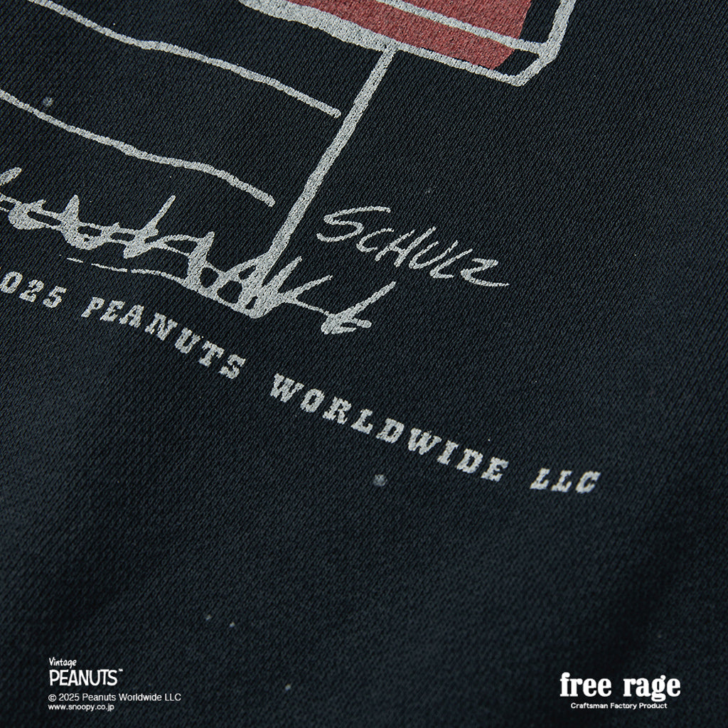[予約受付中] PEANUTS×free rage  : FLYING ACE ラグランクルースウェット