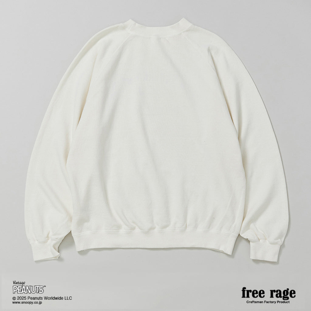 [予約受付中] PEANUTS×free rage  : FLYING ACE ラグランクルースウェット
