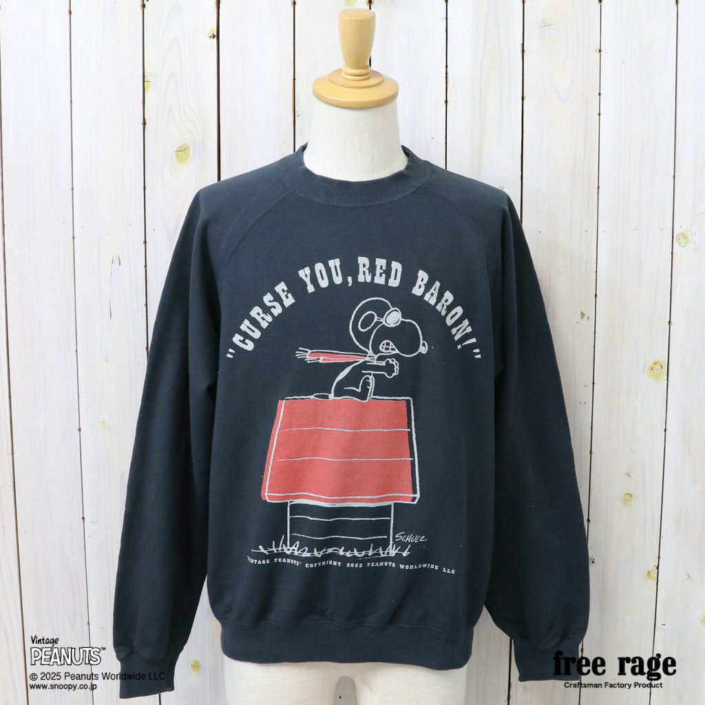 PEANUTS×free rage : FLYING ACE ラグランクルースウェット