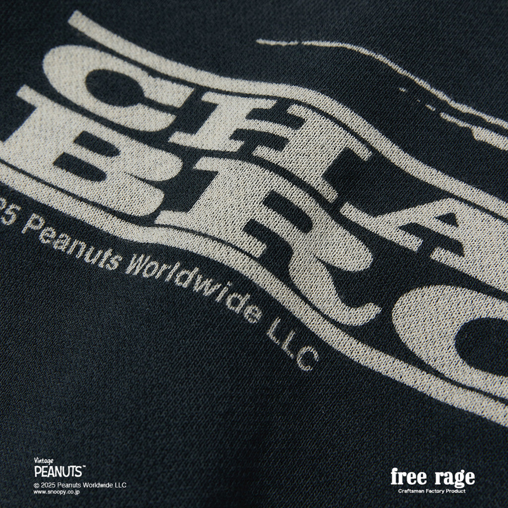 [予約受付中] PEANUTS×free rage  : Charlie Brown ラグランクルースウェット