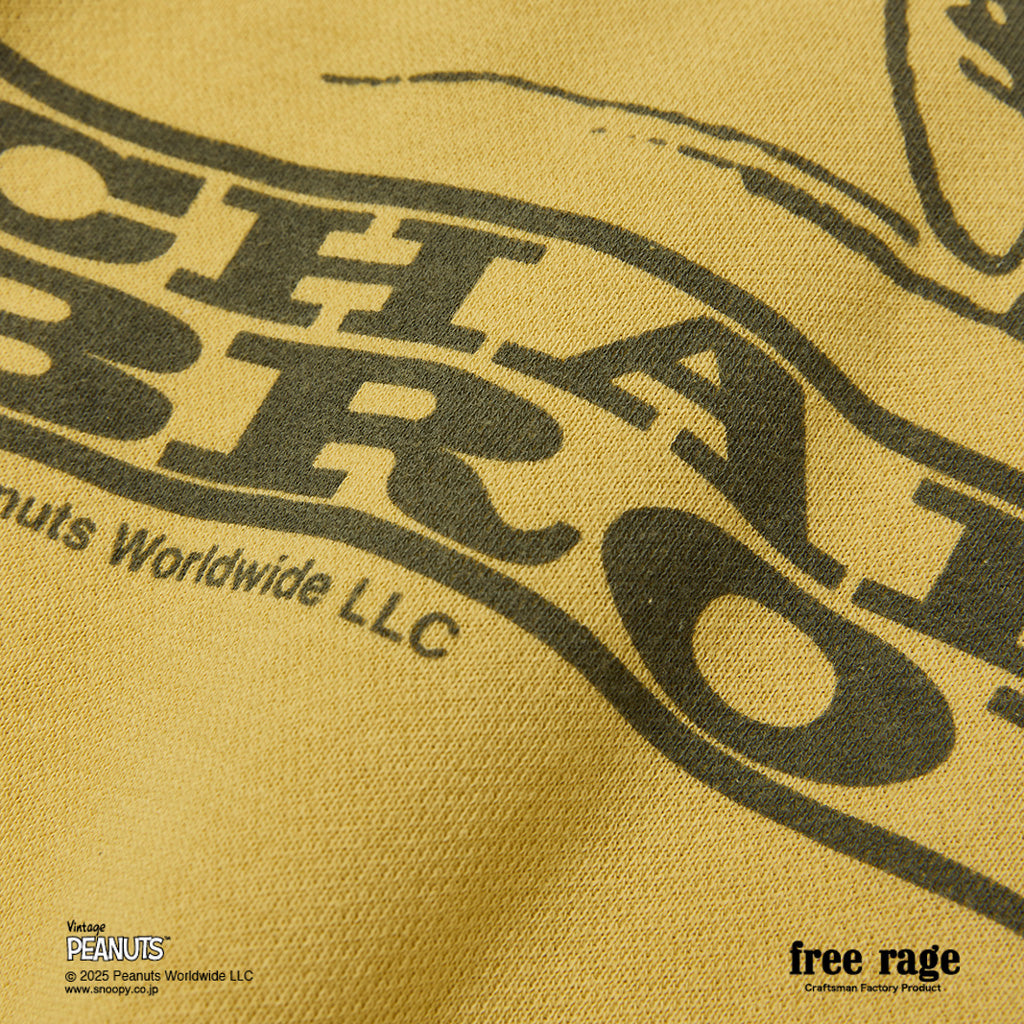 [予約受付中] PEANUTS×free rage  : Charlie Brown ラグランクルースウェット