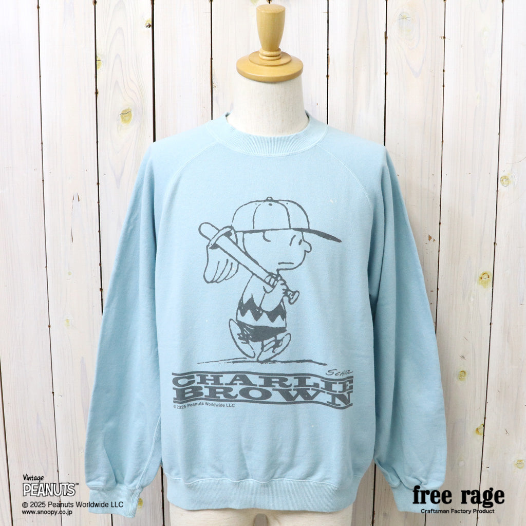 PEANUTS×free rage : Charlie Brown ラグランクルースウェット