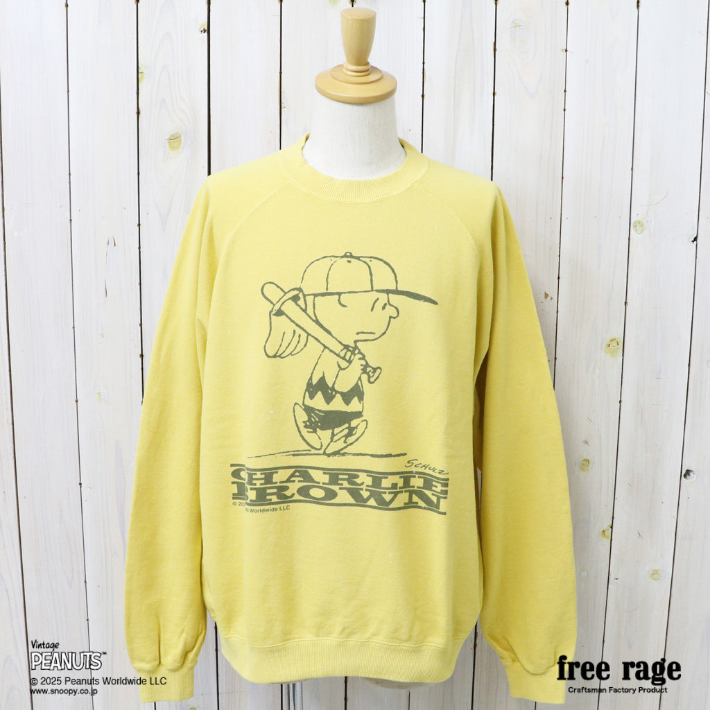 PEANUTS×free rage : Charlie Brown ラグランクルースウェット