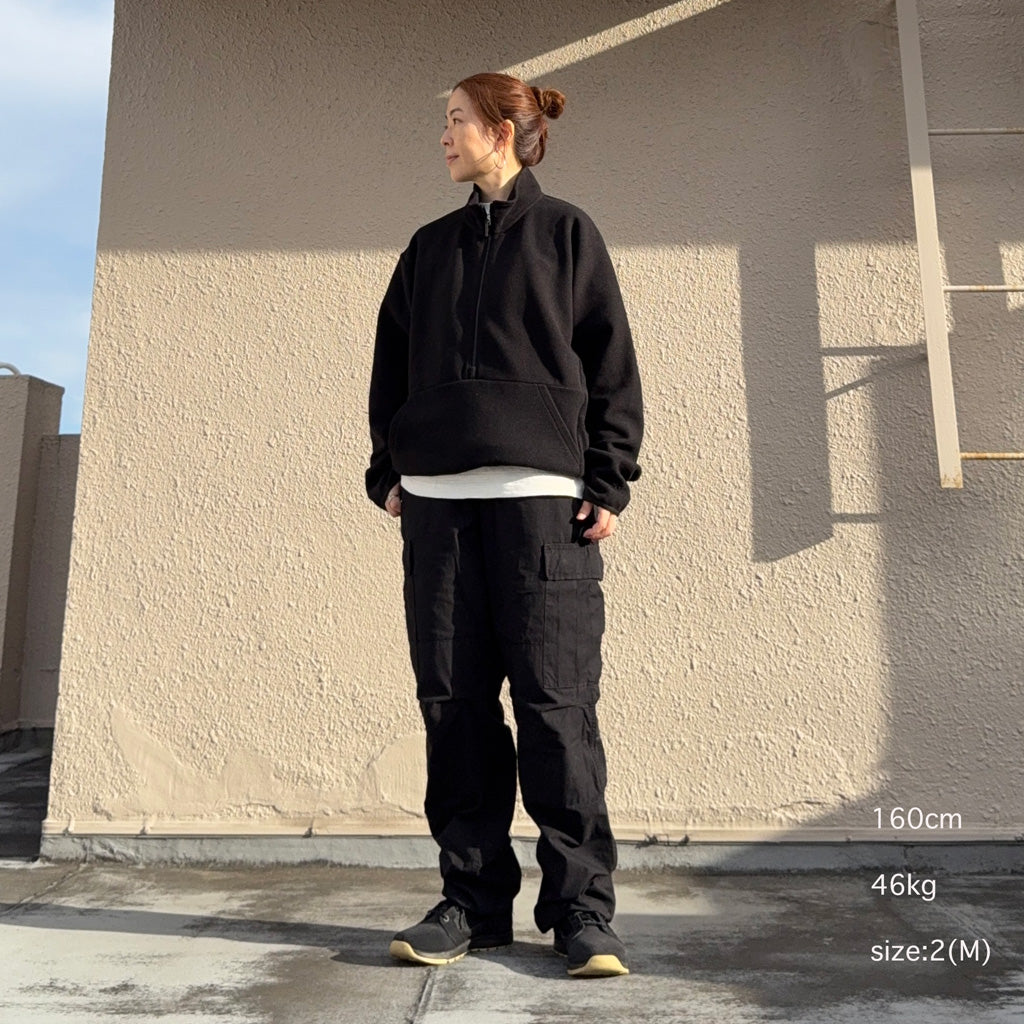 Goldwin『POLARTEC Power Stretch Half Zip Pullover』(ブラック)