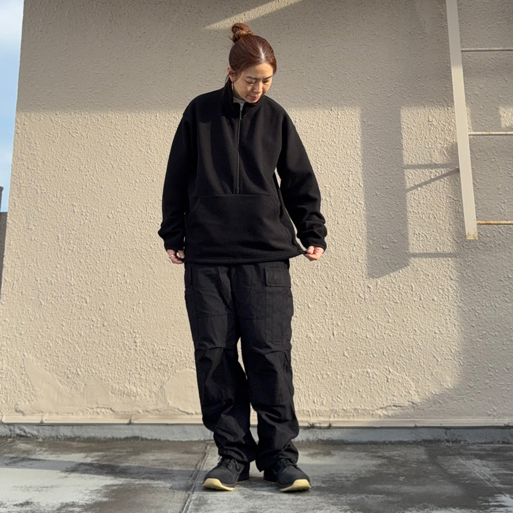 Goldwin『POLARTEC Power Stretch Half Zip Pullover』(ブラック)