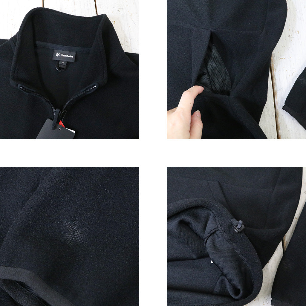 Goldwin『POLARTEC Power Stretch Half Zip Pullover』(ブラック)