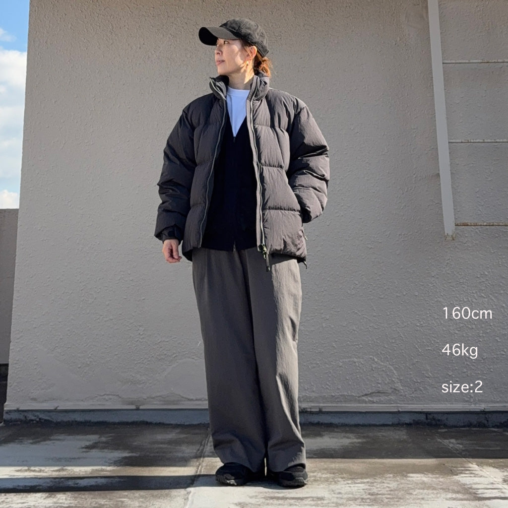 Goldwin : Dope Dyed Ripple Nylon Down Jacket (ディープチャコール)