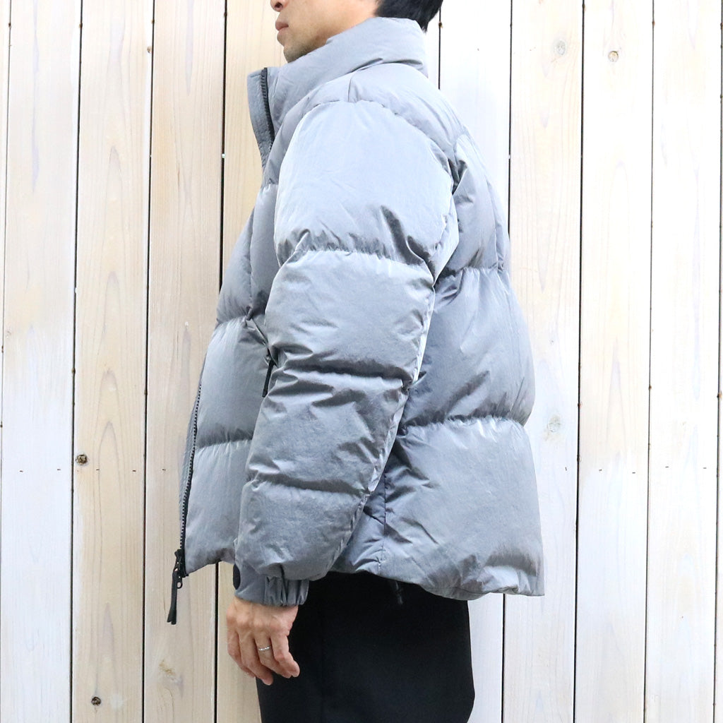 Goldwin : Dope Dyed Ripple Nylon Down Jacket (メタリックグレー)