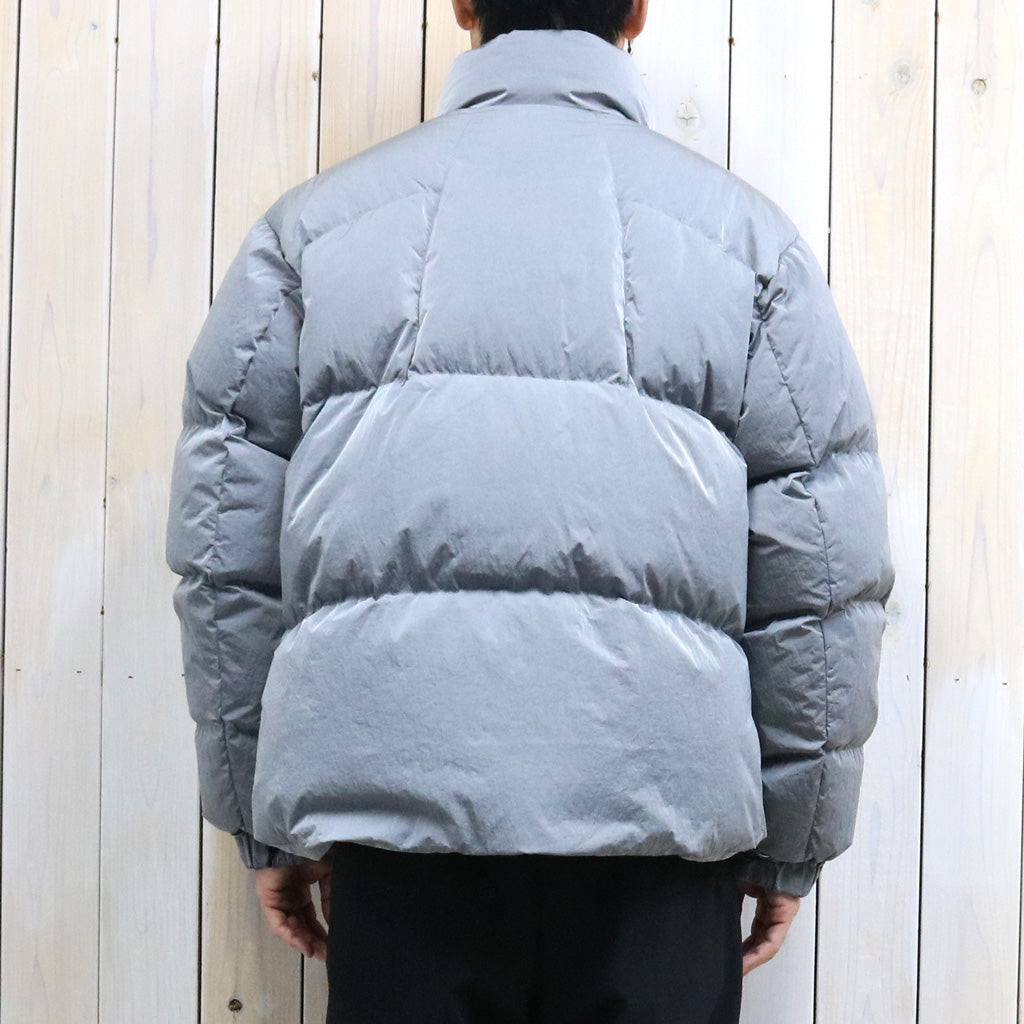 Goldwin : Dope Dyed Ripple Nylon Down Jacket (メタリックグレー)