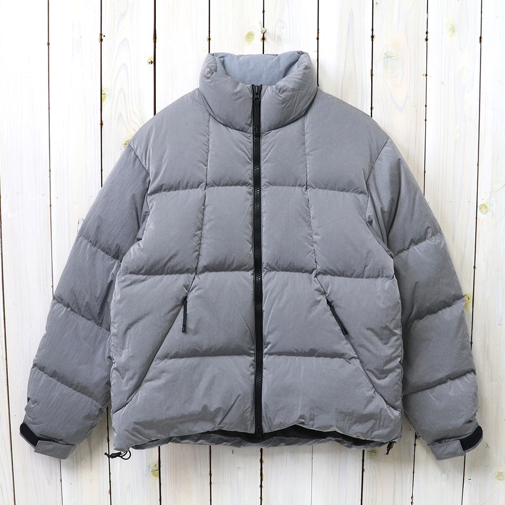 Goldwin : Dope Dyed Ripple Nylon Down Jacket (メタリックグレー)