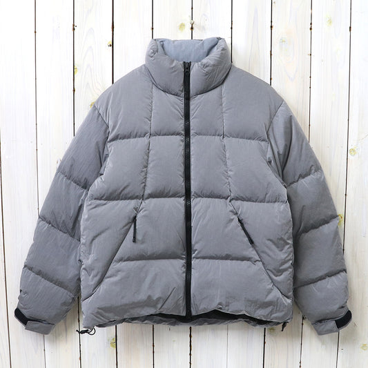 Goldwin : Dope Dyed Ripple Nylon Down Jacket (メタリックグレー)