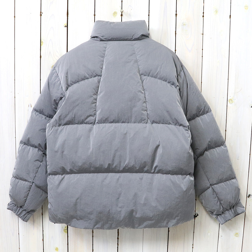 Goldwin : Dope Dyed Ripple Nylon Down Jacket (メタリックグレー)