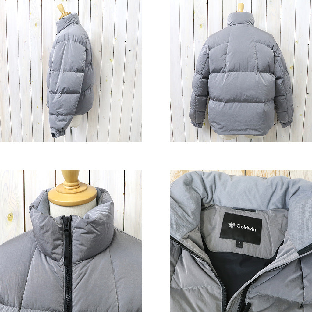 Goldwin : Dope Dyed Ripple Nylon Down Jacket (メタリックグレー)
