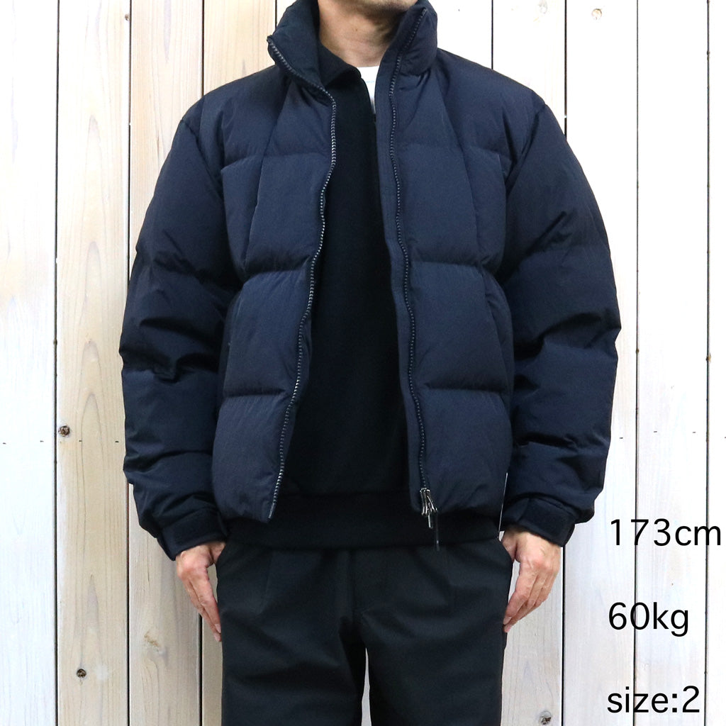 Goldwin : Dope Dyed Ripple Nylon Down Jacket (DARK NAVY)