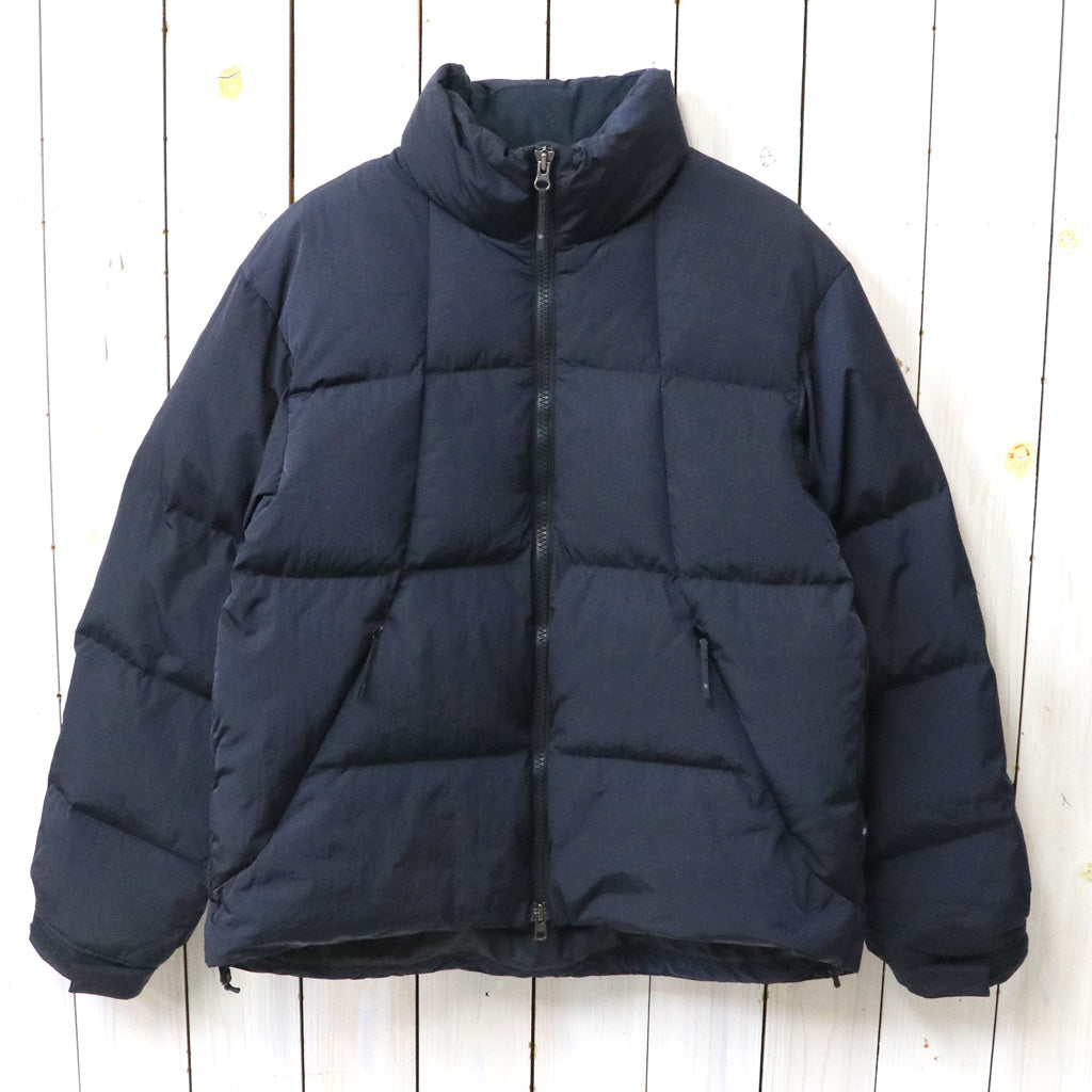 Goldwin : Dope Dyed Ripple Nylon Down Jacket (DARK NAVY)