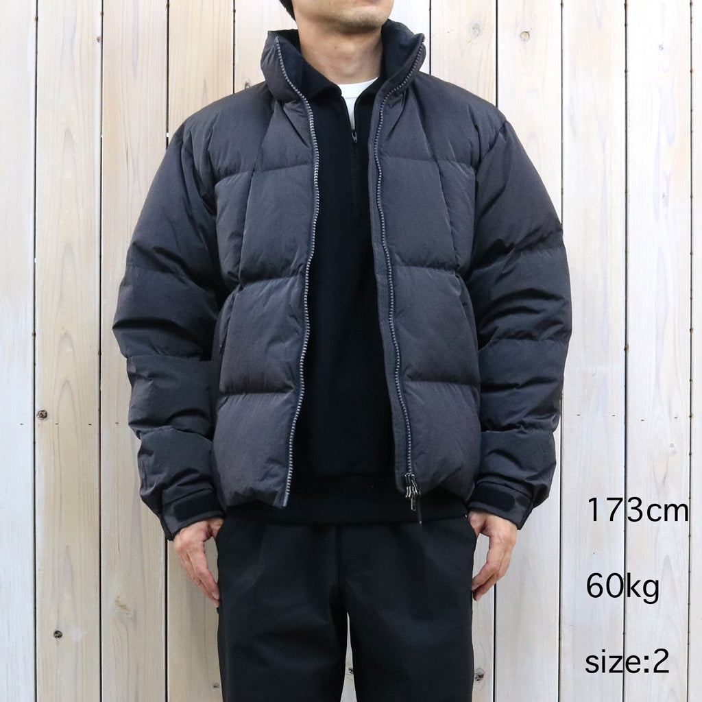 Goldwin : Dope Dyed Ripple Nylon Down Jacket (CHARCOAL)