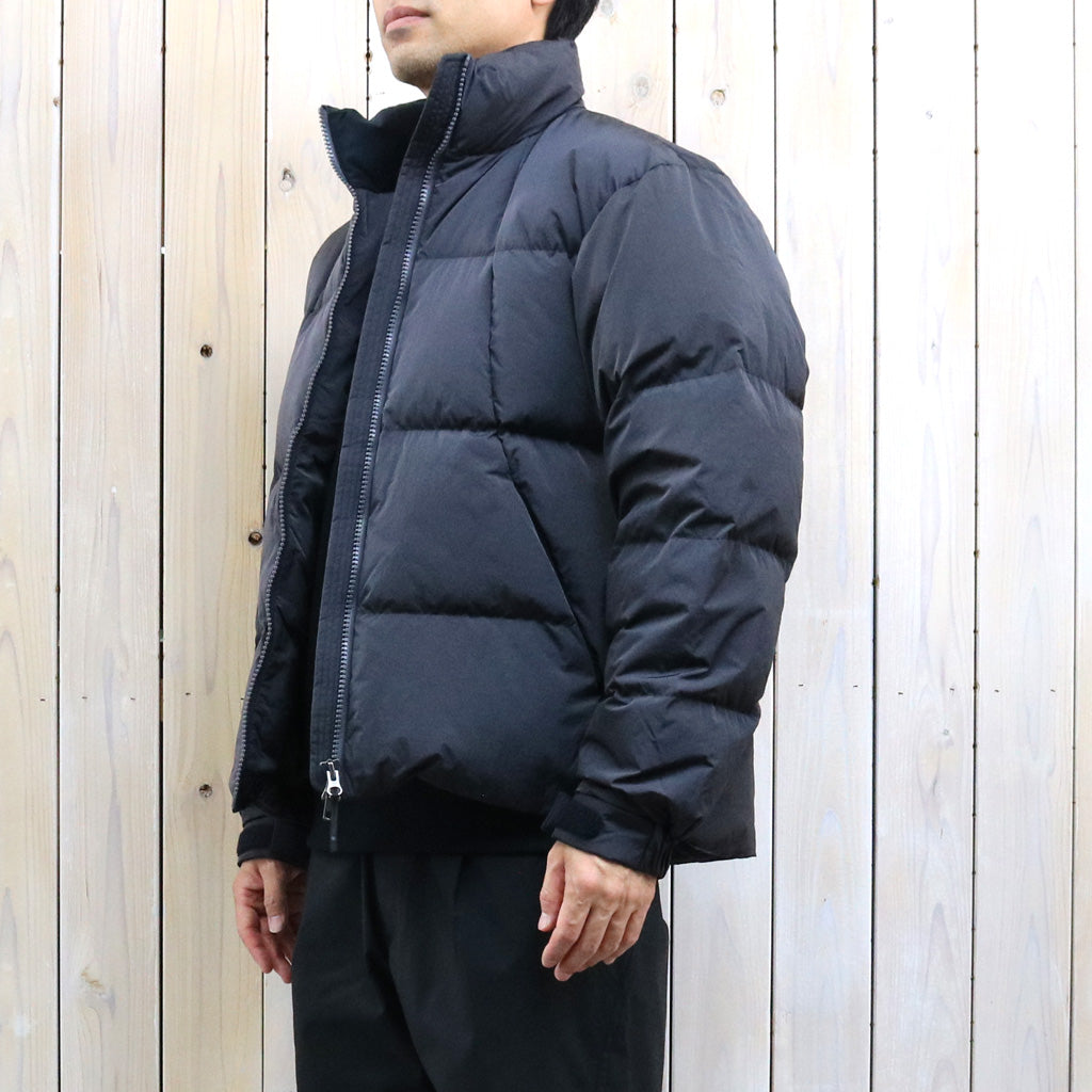Goldwin : Dope Dyed Ripple Nylon Down Jacket (CHARCOAL)