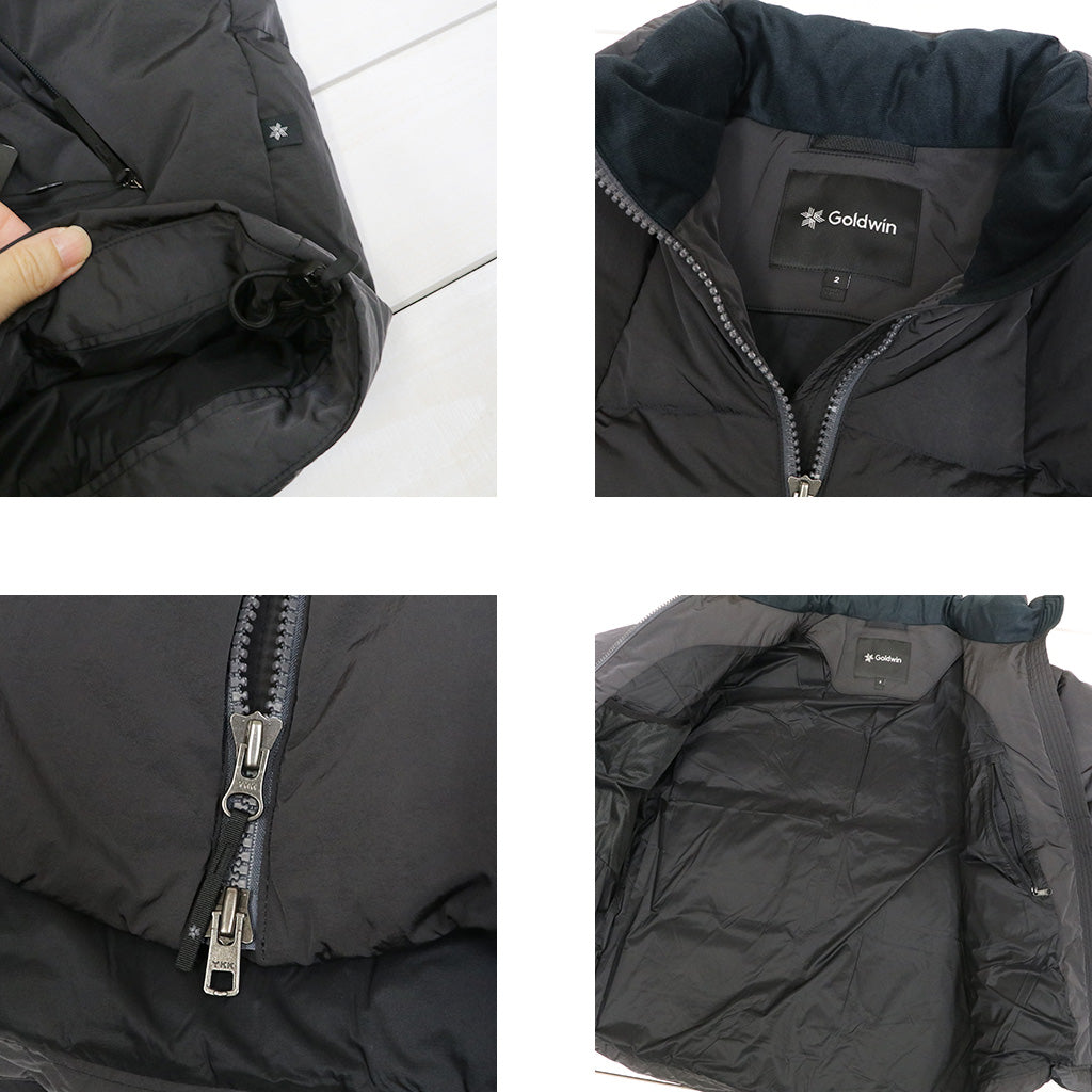 Goldwin : Dope Dyed Ripple Nylon Down Jacket (CHARCOAL)