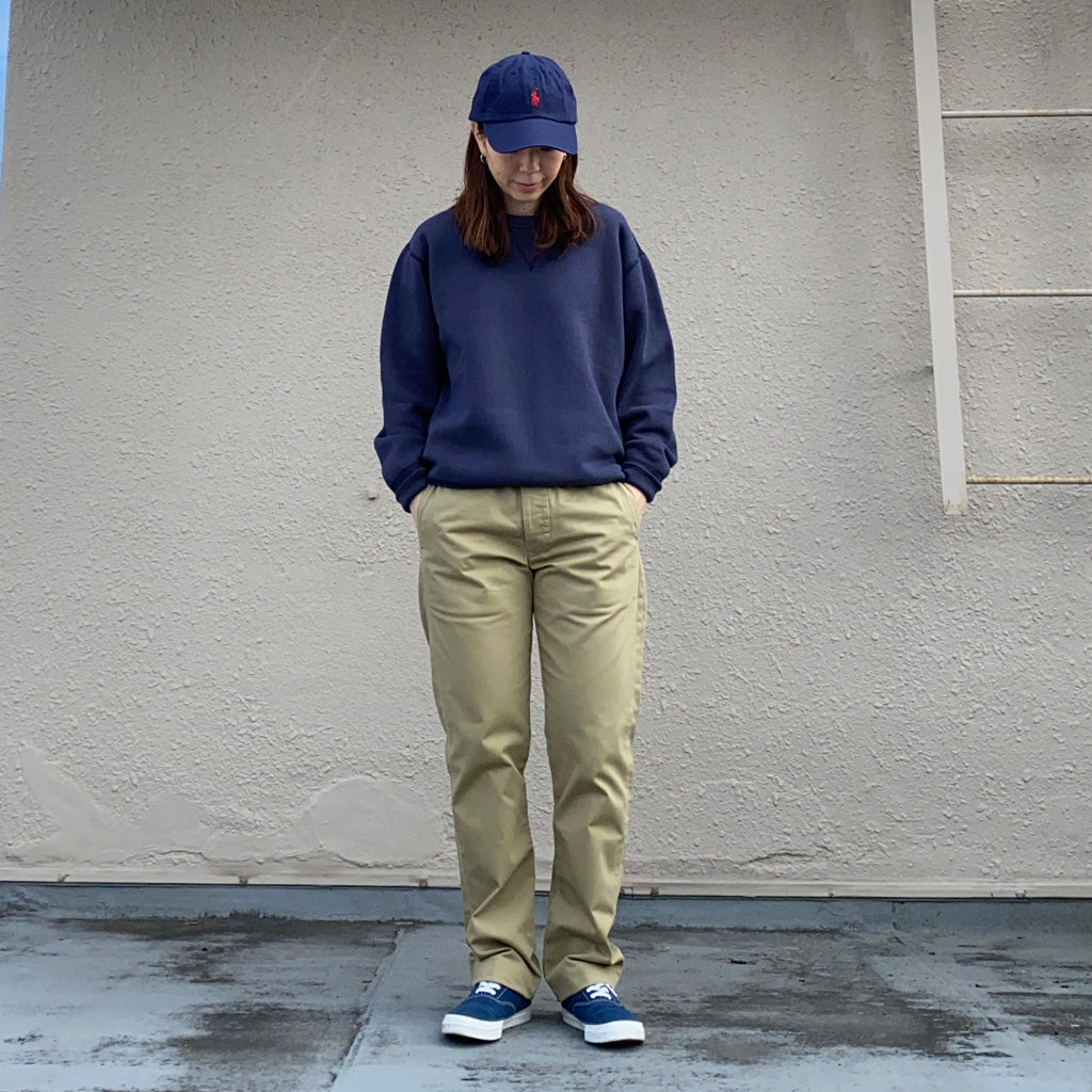 POLO RALPH LAUREN : コットン チノ ベースボール キャップ (NEWPORT NAVY/RED)