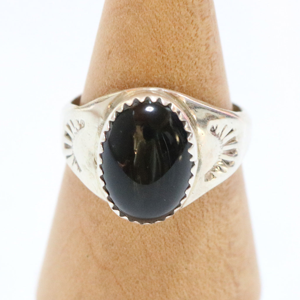 Indian Jewelry : Navajo Arnle Lincoln Onix Ring