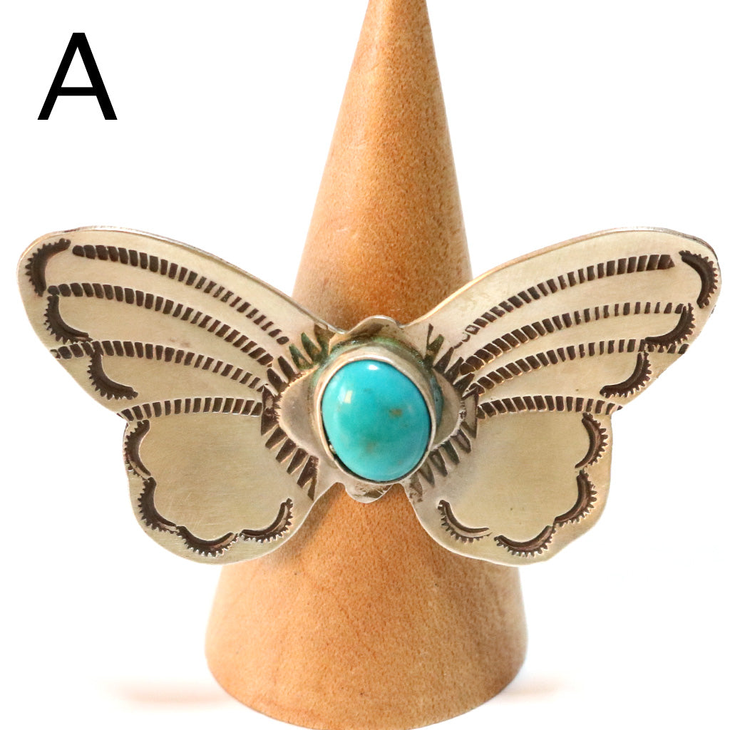Indian Jewelry : Navajo Rick Eneiquez Butterfly Ring