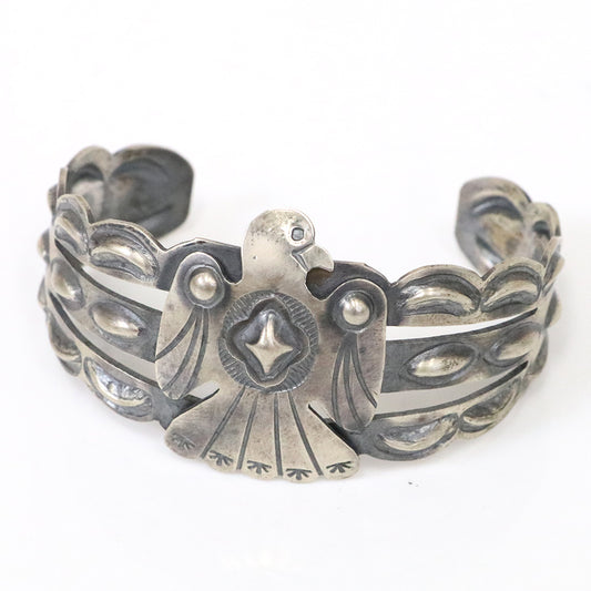 Indian Jewelry : Navajo Tim Yazzie Thunderbird Bangle