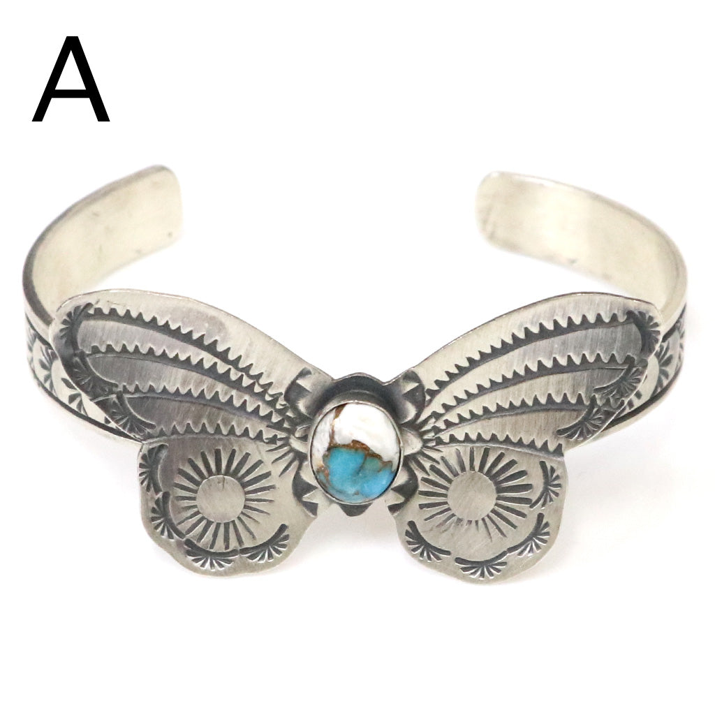 Indian Jewelry : Navajo Rick Enriquez Butterfly Bangle