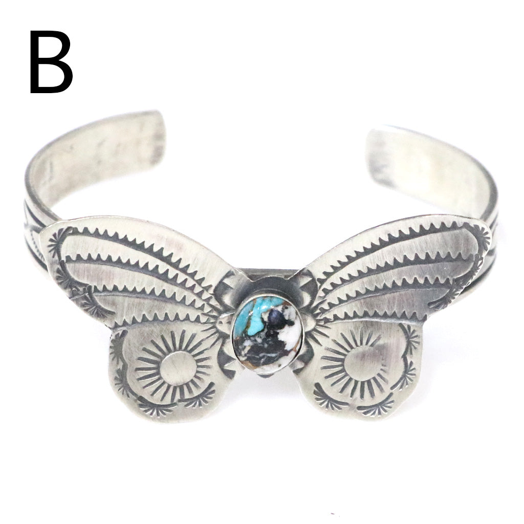 Indian Jewelry : Navajo Rick Enriquez Butterfly Bangle – Reggieshop