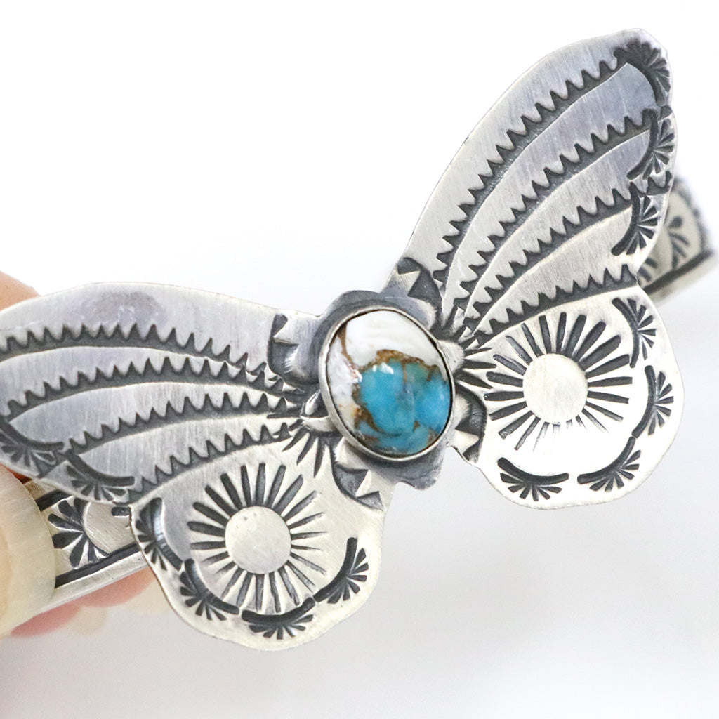 Indian Jewelry : Navajo Rick Enriquez Butterfly Bangle