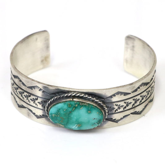 Indian Jewelry : Navajo Rick Enriquez Turquoise Bangle