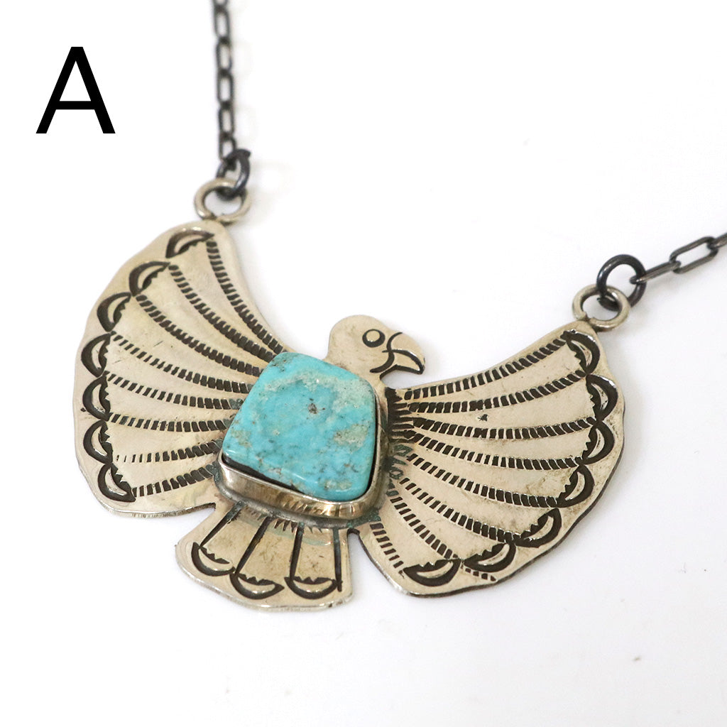 Indian Jewelry : Navajo Rick Enriquez Thunderbird Necklace