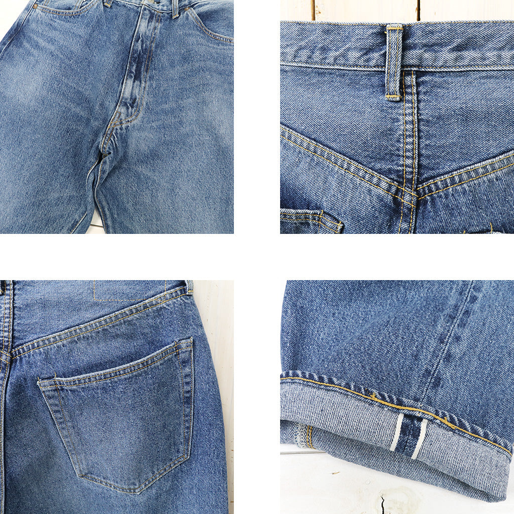 Kaptain Sunshine : 5P Zipper Front Denim Pants (INDIGO VINTAGE WASH) (2026SS)