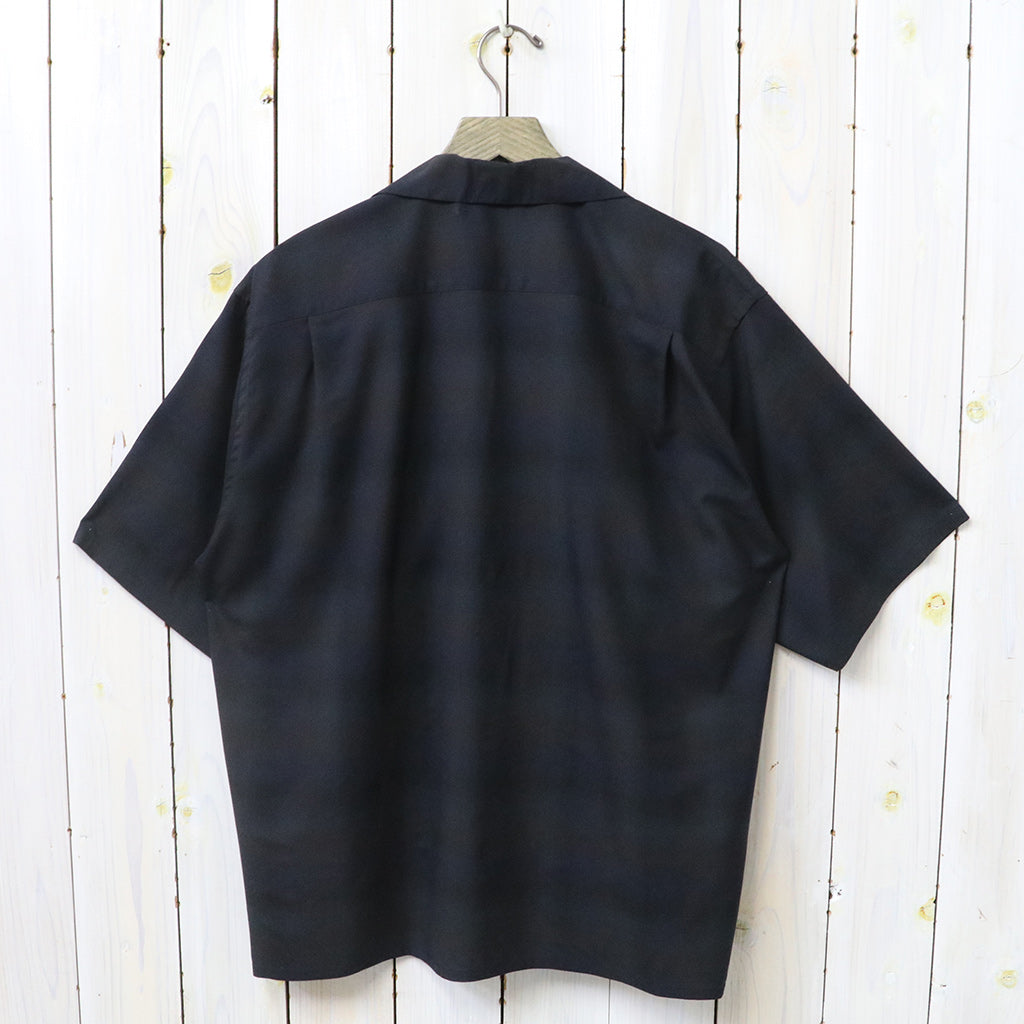 Kaptain Sunshine : Open Collared SS Shirt (DARK OMBRE)