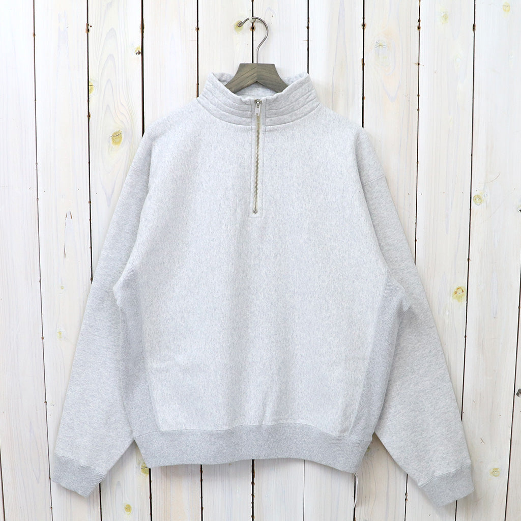 Kaptain Sunshine : Zipper High Neck Pullover (FEATHER GREY)