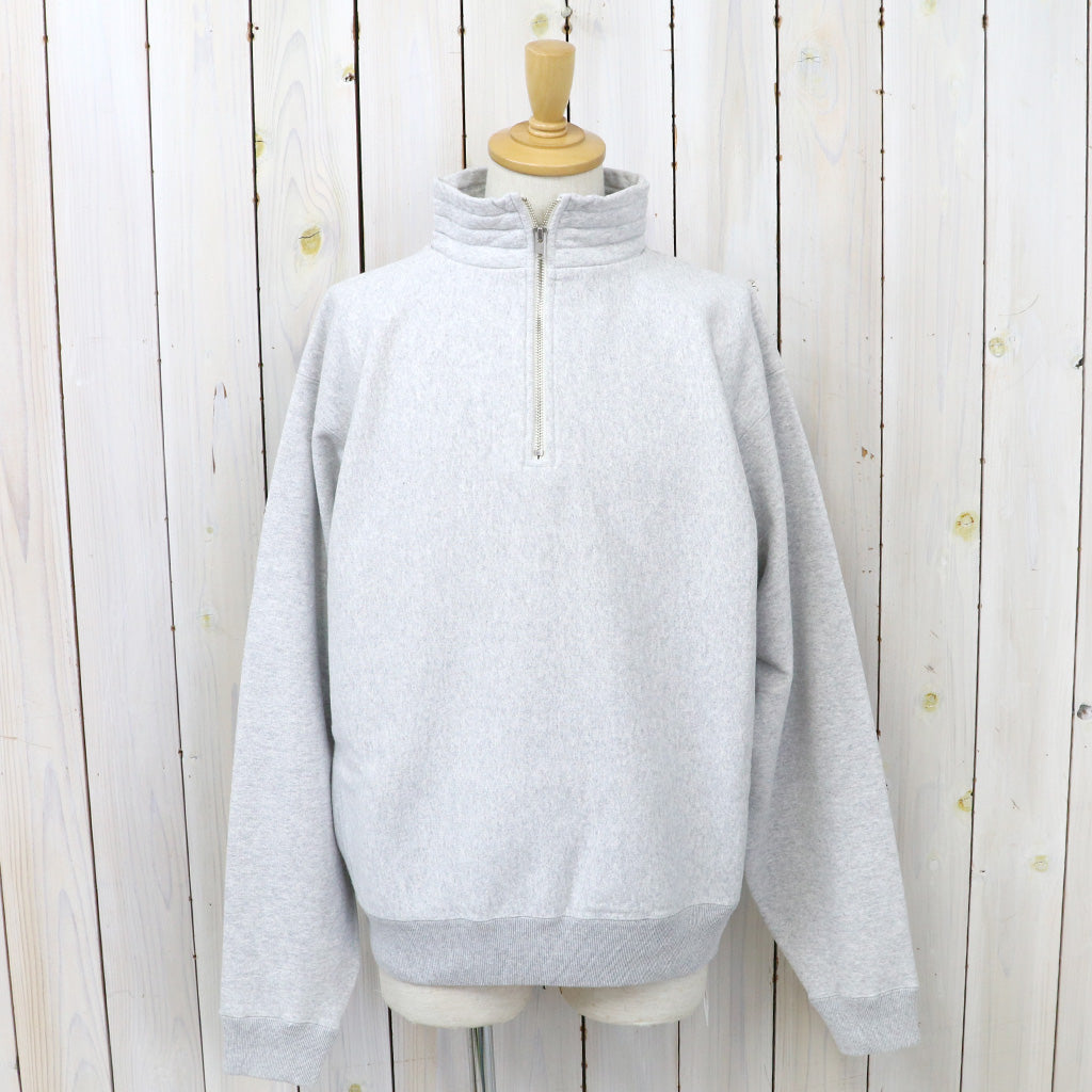 Kaptain Sunshine : Zipper High Neck Pullover (FEATHER GREY)
