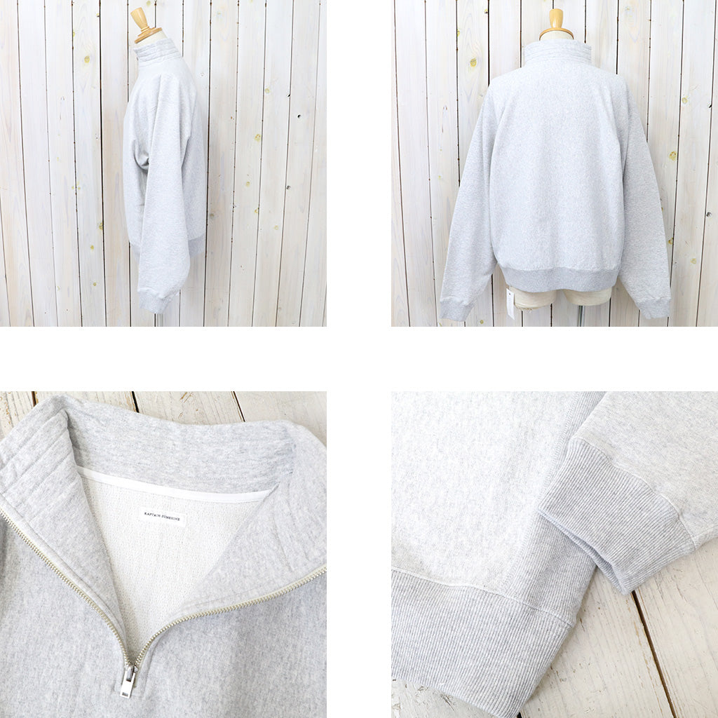 Kaptain Sunshine : Zipper High Neck Pullover (FEATHER GREY)