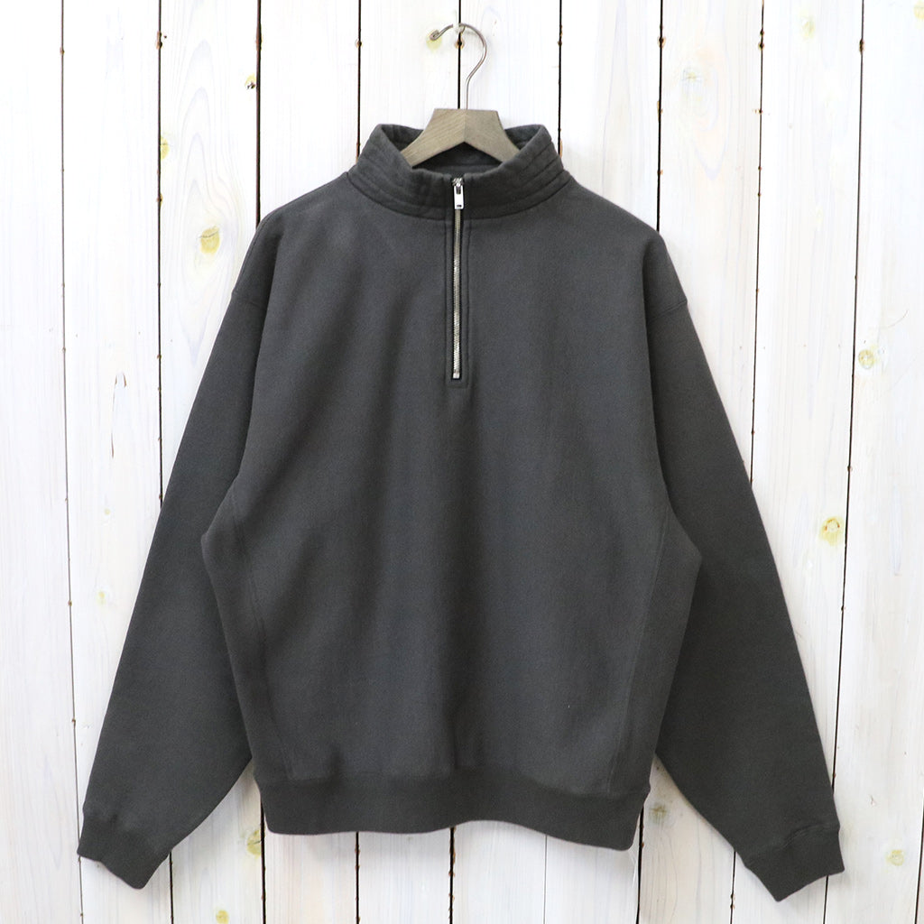 Kaptain Sunshine : Zipper High Neck Pullover (FADE BLACK)