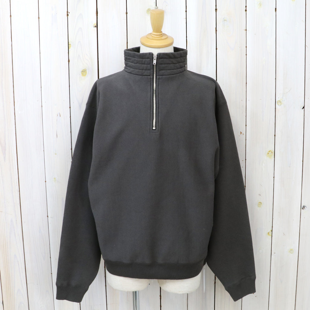 Kaptain Sunshine : Zipper High Neck Pullover (FADE BLACK)