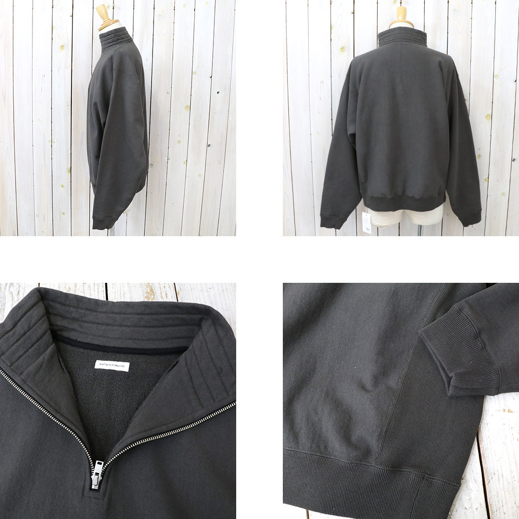 Kaptain Sunshine : Zipper High Neck Pullover (FADE BLACK)