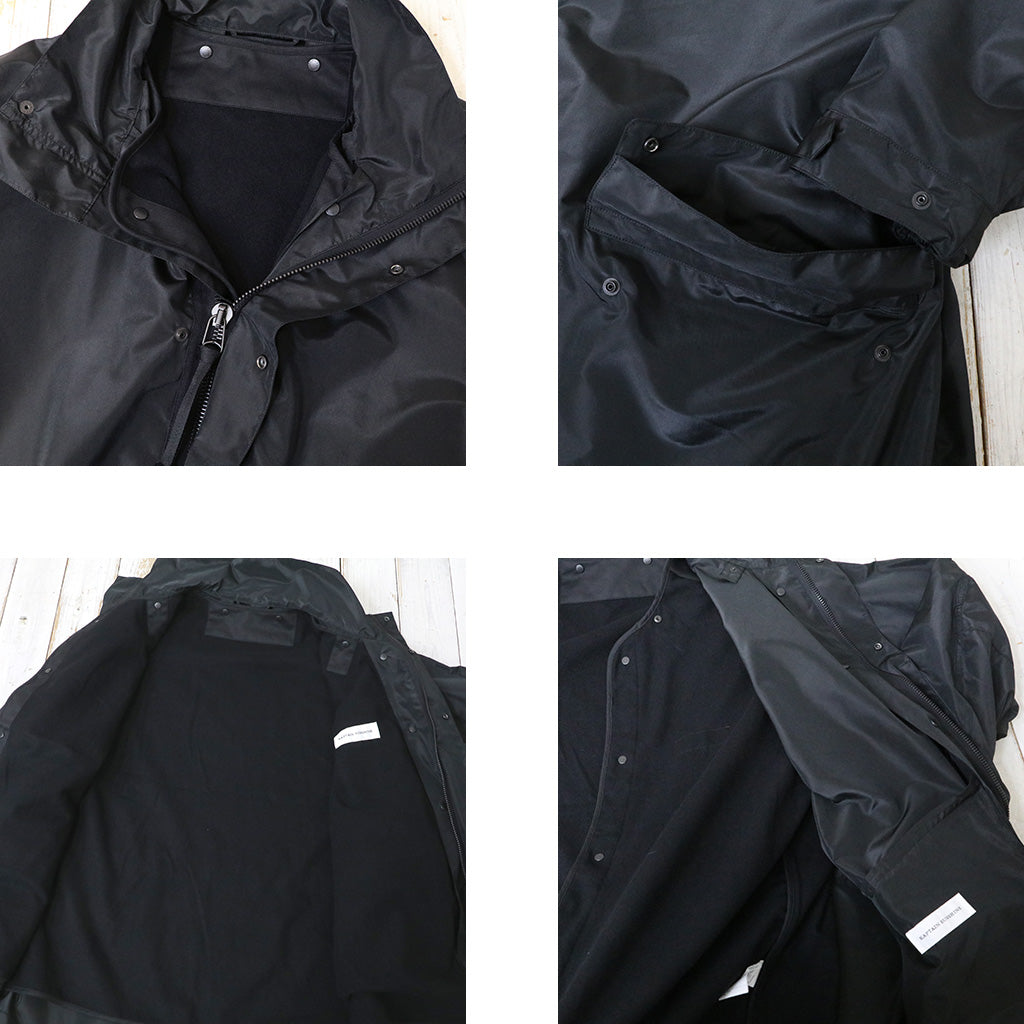 Kaptain Sunshine : Silk Poly Mil Coat (BLACK)