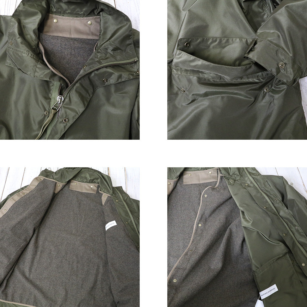 Kaptain Sunshine : Silk Poly Mil Coat (OLIVE)