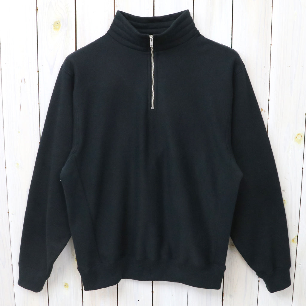 Kaptain Sunshine : Suvin Sweat Halfzip P/O (BLACK)