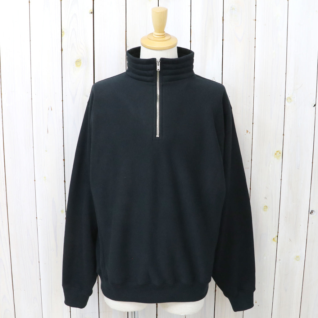 Kaptain Sunshine : Suvin Sweat Halfzip P/O (BLACK)