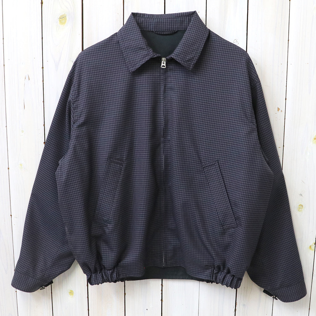 Kaptain Sunshine : Summer Wool Zip Blouson (BROWN PLAID)