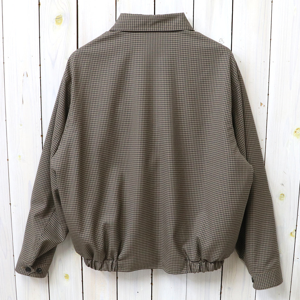 Kaptain Sunshine : Summer Wool Zip Blouson (KHAKI PLAID)