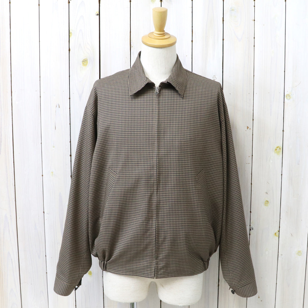 Kaptain Sunshine : Summer Wool Zip Blouson (KHAKI PLAID)