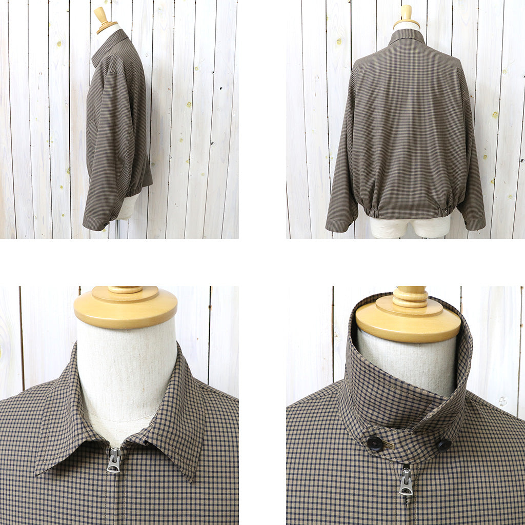 Kaptain Sunshine : Summer Wool Zip Blouson (KHAKI PLAID)