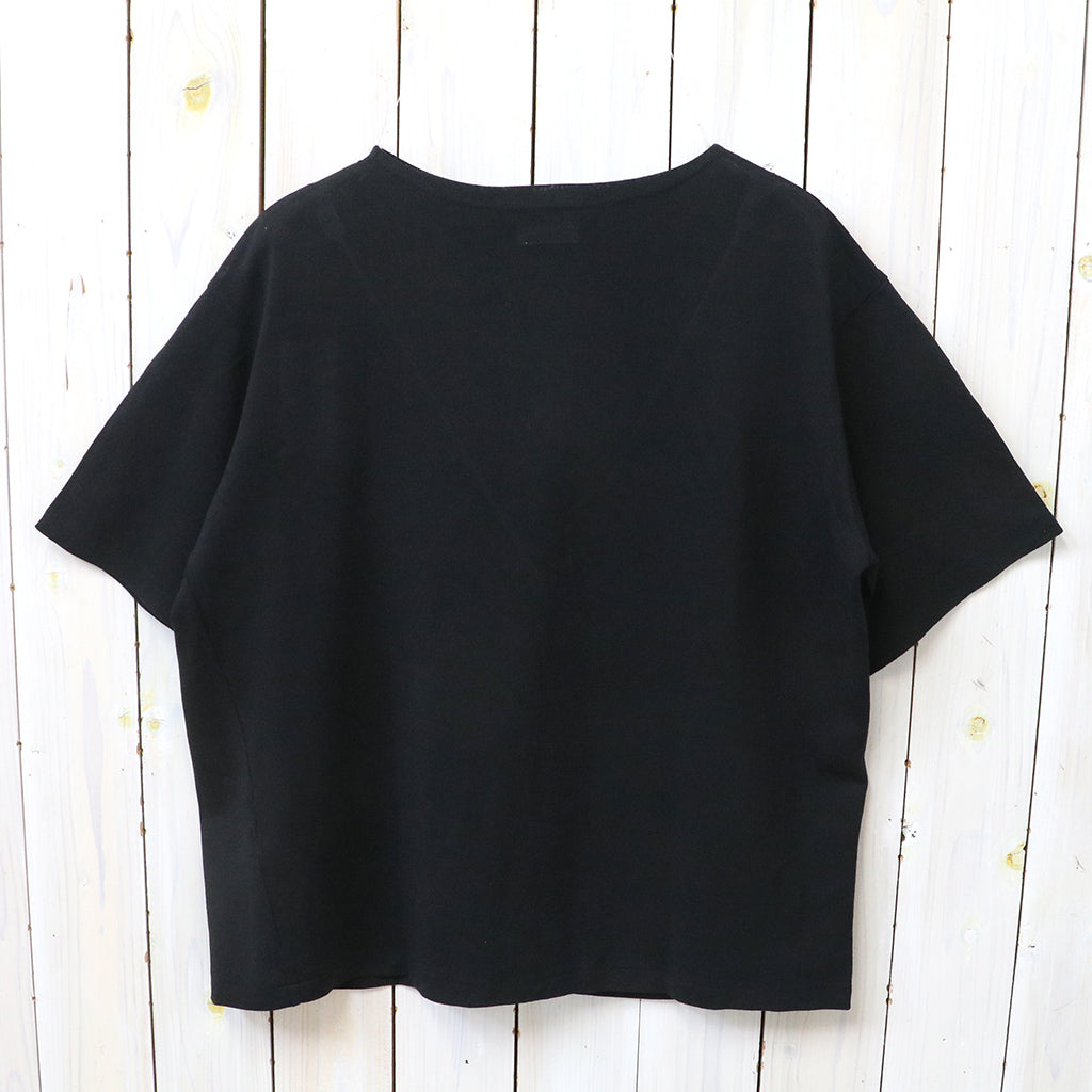 【SALE30%OFF】Kaptain Sunshine : Washi Tenjiku Boatneck Half-sleeve Tee (BLACK)
